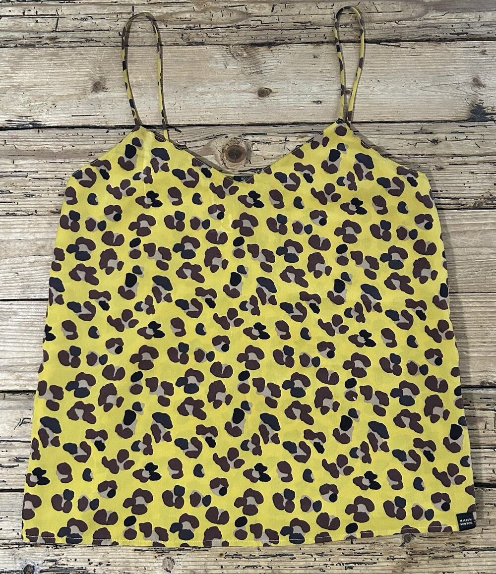 Scotch & Soda Women’s Size S Yellow Leopard Print Camisole